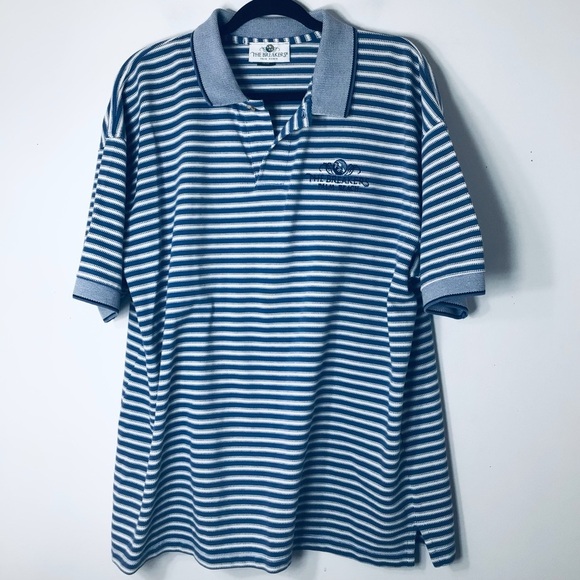 The Breakers Palm Beach Golf Course polo men xl cotton Honduras blue stripe - Picture 1 of 7